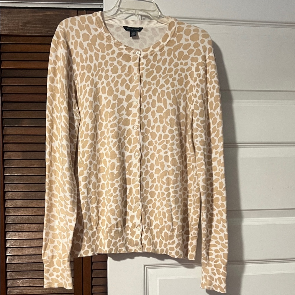 Tommy Hilfiger Cream and Tan Cardigan